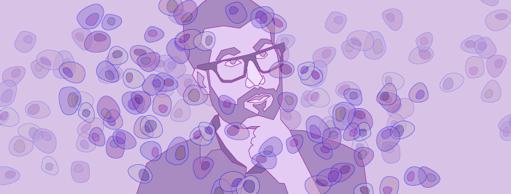 Man thinking surrounded by cells
