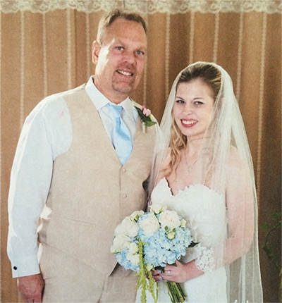 Greg and his daughter on her wedding day