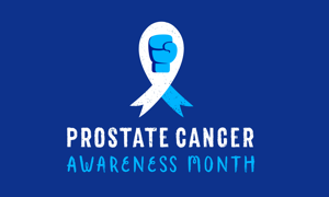 Prostate cancer awareness ribbon