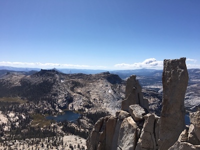 Scenic view from mountain top