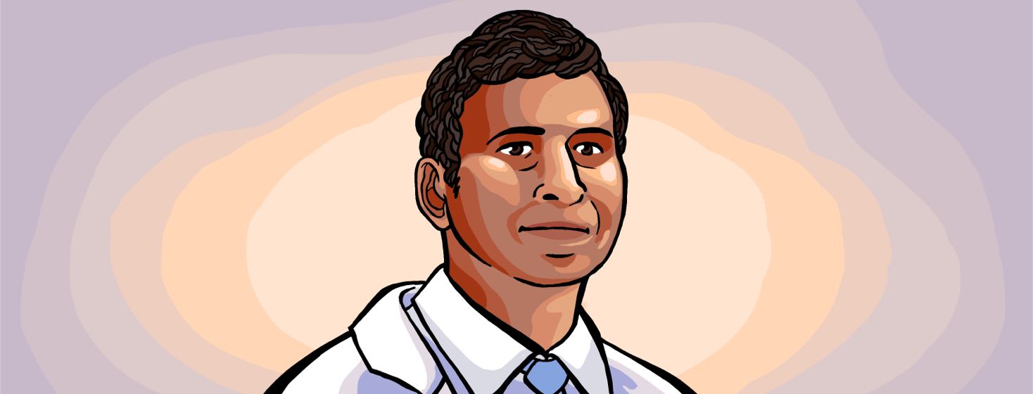 A portrait of Dr. Amarasekera.